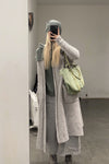 Daniel Andresen Knit Skirt Collection Handmade in Belgium DA-CARDINAL-HUI 1 Virgin wool Grey PDA7